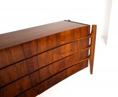 William Hinn William Hinn Sculpted Walnut 8 Drawer Dresser Made in Sweden Circa 1950s - 4611555