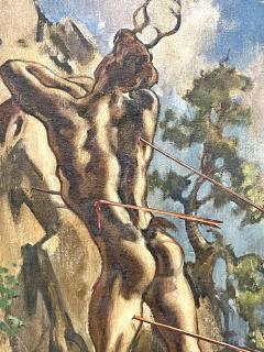 William Horace Littlefield Actaeon in Flight Painting with Male Nude by Littlefield - 3704956