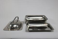 William Hutton William Hutton Arts Crafts Pewter Muffin Dish with a Ruskin Jewel to the Lid - 4188596