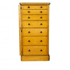 William IV Birds Eye Maple Wellington Chest by Holland Sons - 3739779