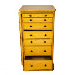 William IV Birds Eye Maple Wellington Chest by Holland Sons - 3739781