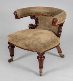 William IV Mahogany and Suede Desk Armchair - 1892047