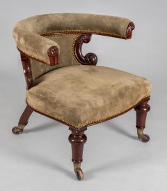 William IV Mahogany and Suede Desk Armchair - 1892049