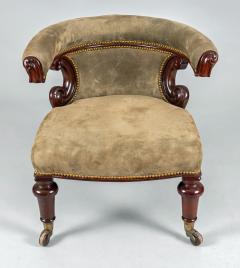 William IV Mahogany and Suede Desk Armchair - 1892050