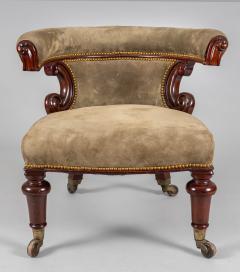 William IV Mahogany and Suede Desk Armchair - 1892051