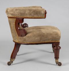 William IV Mahogany and Suede Desk Armchair - 1892052