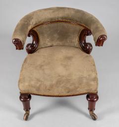 William IV Mahogany and Suede Desk Armchair - 1892053