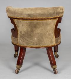 William IV Mahogany and Suede Desk Armchair - 1892054