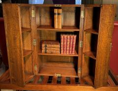 William IV Oak Folding Campaign Bookcase - 4493435