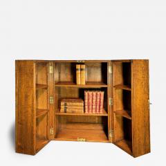 William IV Oak Folding Campaign Bookcase - 4493461
