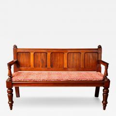 William IV Period Solid Mahogany Paneled Back Settee - 3940234