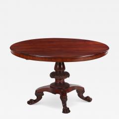 William IV Victorian Mahogany Pedestal Dining Table 19th C  - 4597625