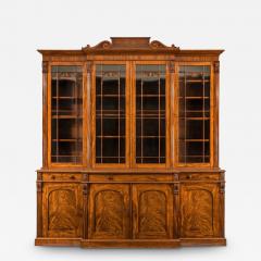 William IV mahogany breakfront bookcase firmly attributed Gillows of Lancaster - 2971115