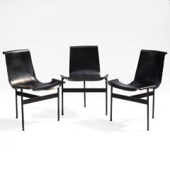 William Katavolos A Set of Six Black T Chairs for Laverne International - 611863