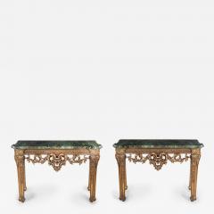 William Kent A pair of late Victorian marble and giltwood console tables - 3980922