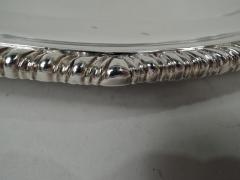 William Kerr Pair of English Victorian Georgian Sterling Silver Serving Trays 1846 - 3760171