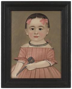 William Matthew Prior Young Girl in a Pink Dress Holding a Rattle - 3672648