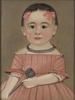 William Matthew Prior Young Girl in a Pink Dress Holding a Rattle - 3673381