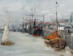 William Merritt Chase William Merritt Chase Port Of Antwerp Oil Painting - 3065191