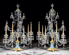 William Parker AN EXCEPTIONAL PAIR OF GEORGE III WEDGWOOD JASPER WARE FIVE LIGHT CANDELABRA - 3791058