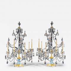 William Parker AN EXCEPTIONAL PAIR OF GEORGE III WEDGWOOD JASPER WARE FIVE LIGHT CANDELABRA - 3796587