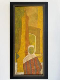 William Schock Obelisk Muslim Woman Hijab Mid Century Architectural Forms Brazilian Artist - 3923209