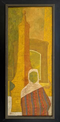 William Schock Obelisk Muslim Woman Hijab Mid Century Architectural Forms Brazilian Artist - 3923215