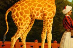 William Skilling William Skilling American British 1862 1964 Giraffe Attendant Oil Painting - 2128744