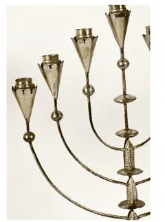 William Spratling Pair William Spratling 1900 1967 Mexican Tin Candelabras - 4308452