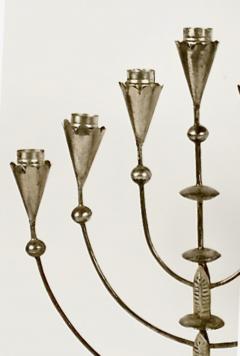 William Spratling Pair William Spratling 1900 1967 Mexican Tin Candelabras - 4308458