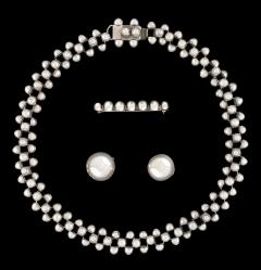 William Spratling Rare Mexican Modern Silver Jewelry Suite Caviar Model William Spratling - 4179573