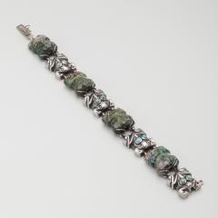 William Spratling William Spratling Frog Bracelet Silver Jade Turquoise - 3066248