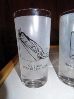 William Steig Eight Vintage Highball Glasses William Steig Artist Cartoonist New Yorker - 1659398
