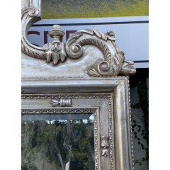 William Switzer 18th C Style Charles Pollock for William Switzer Silver Giltwood Mirror - 2687863
