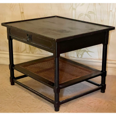 William Switzer 19th C Style Charles Pollock Black Gold Chinoiserie Side Table - 2829892