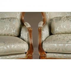 William Switzer 19th C Style Italian Charles Pollock for William Switzer Bergere Chairs a Pair - 2777510
