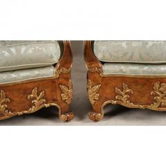 William Switzer 19th C Style Italian Charles Pollock for William Switzer Bergere Chairs a Pair - 2777518