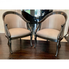 William Switzer Charles Pollock for William Switzer Charles X Style Tub Chairs a Pair - 2858330