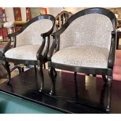 William Switzer Charles X Style Charles Pollock William Switzer Spoon Back Club Chairs - 3338783