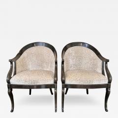 William Switzer Charles X Style Charles Pollock William Switzer Spoon Back Club Chairs - 3341590