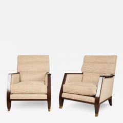 William Switzer Pair of Lucien Rollin for William Switzer Art Deco Club Chairs - 3183069