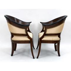 William Switzer Pair of William Switzer Biedermeier Style Club Chairs - 3442177