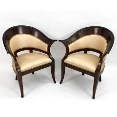 William Switzer Pair of William Switzer Biedermeier Style Club Chairs - 3442179