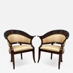 William Switzer Pair of William Switzer Biedermeier Style Club Chairs - 3444550