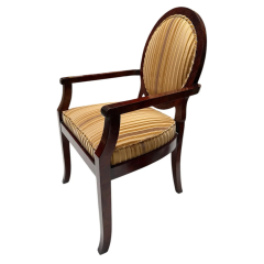 William Switzer Pair of William Switzer Chairs With New Nancy Corzine Silk Velvet Strip - 3992230