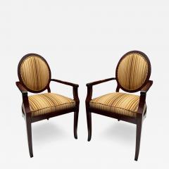 William Switzer Pair of William Switzer Chairs With New Nancy Corzine Silk Velvet Strip - 3993583