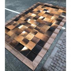 William Switzer Signed William Switzer Modern Designer Cowhide Leather Rug - 1734700