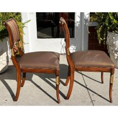 William Switzer Vintage William Switzer Directoire Saber Leg Macassar Dining Chairs Set of 4 - 3338811
