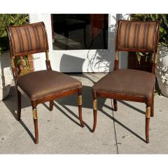 William Switzer Vintage William Switzer Directoire Saber Leg Macassar Dining Chairs Set of 4 - 3338816