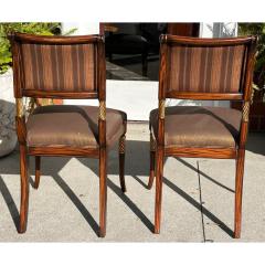 William Switzer Vintage William Switzer Directoire Saber Leg Macassar Dining Chairs Set of 4 - 3338820